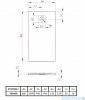 Radaway Kyntos F brodzik 160x80cm cemento HKF16080-74